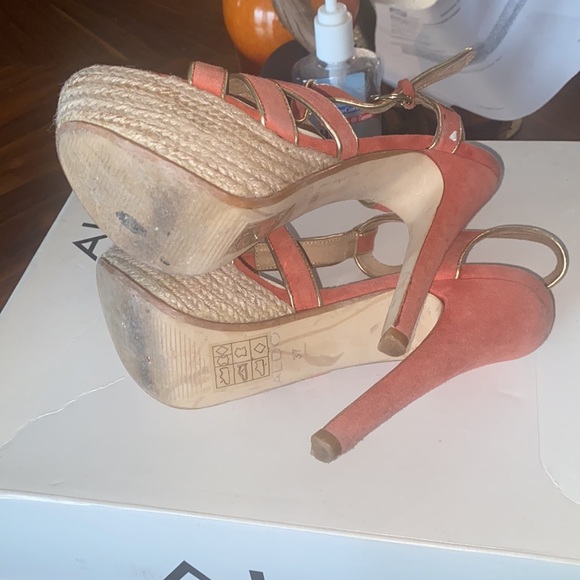 Coral summer heel platform sandal - Picture 4 of 4